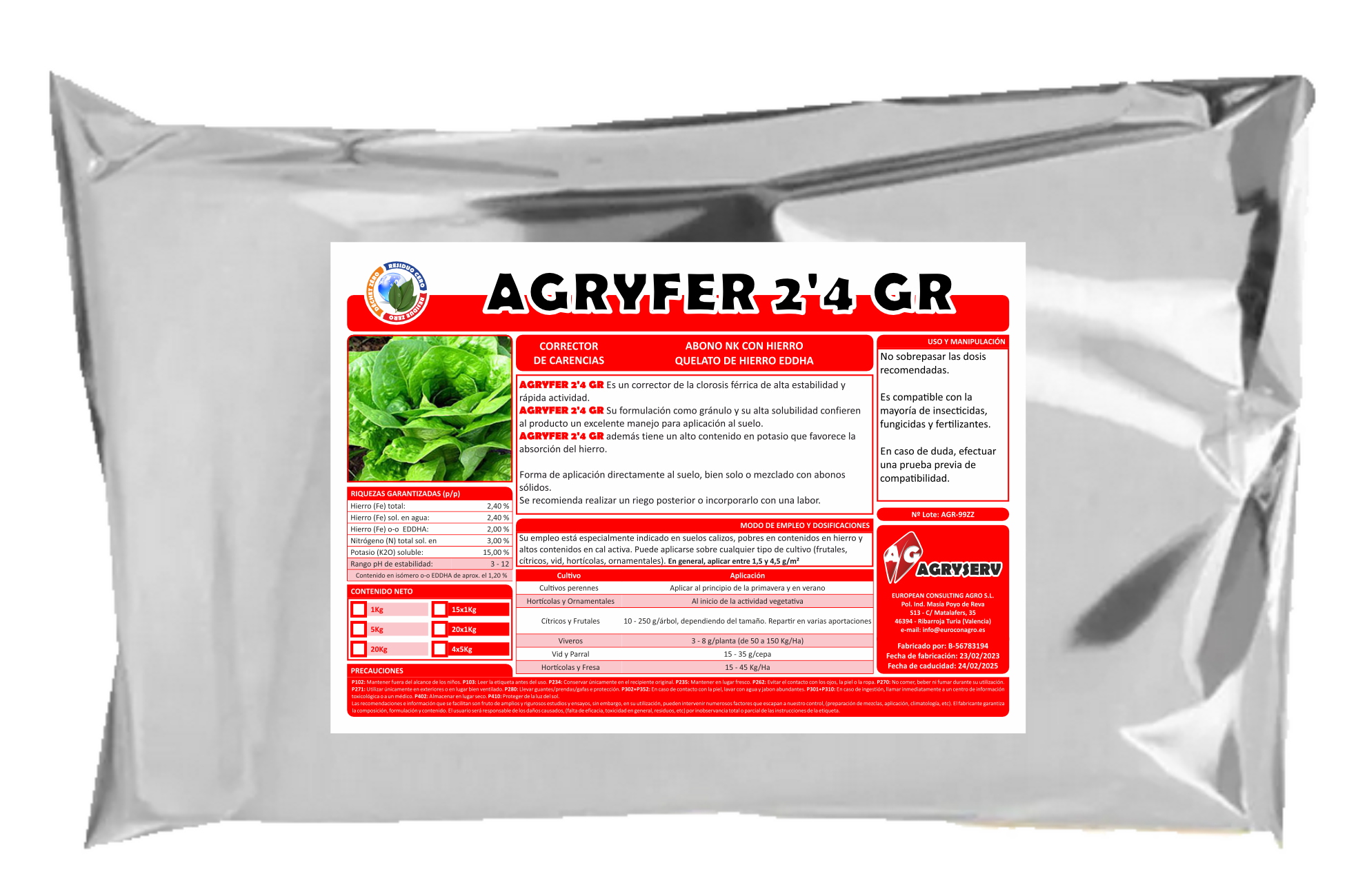 Envase AGRYFER 2,4GR
